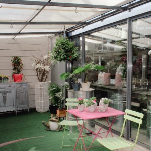 Véranda décoré au palais des fleurs à Bollène