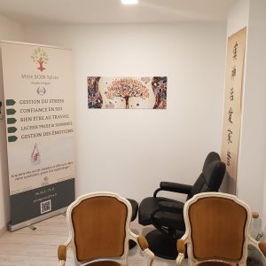Salle de consultation Sylvie Boin Sophrologue Bollène