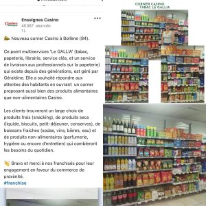 article corner casino tabac Le Gallia à Bollène