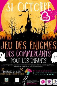 Affiche du jeu d'énigmes Halloween 2023 organisé par Bollène Activ'
