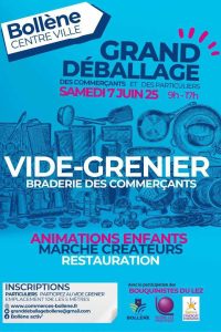affiche grand déballage Bollène activ' du 7 juin 2025