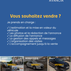 Affiche vente véhicule Avancia, Bollène